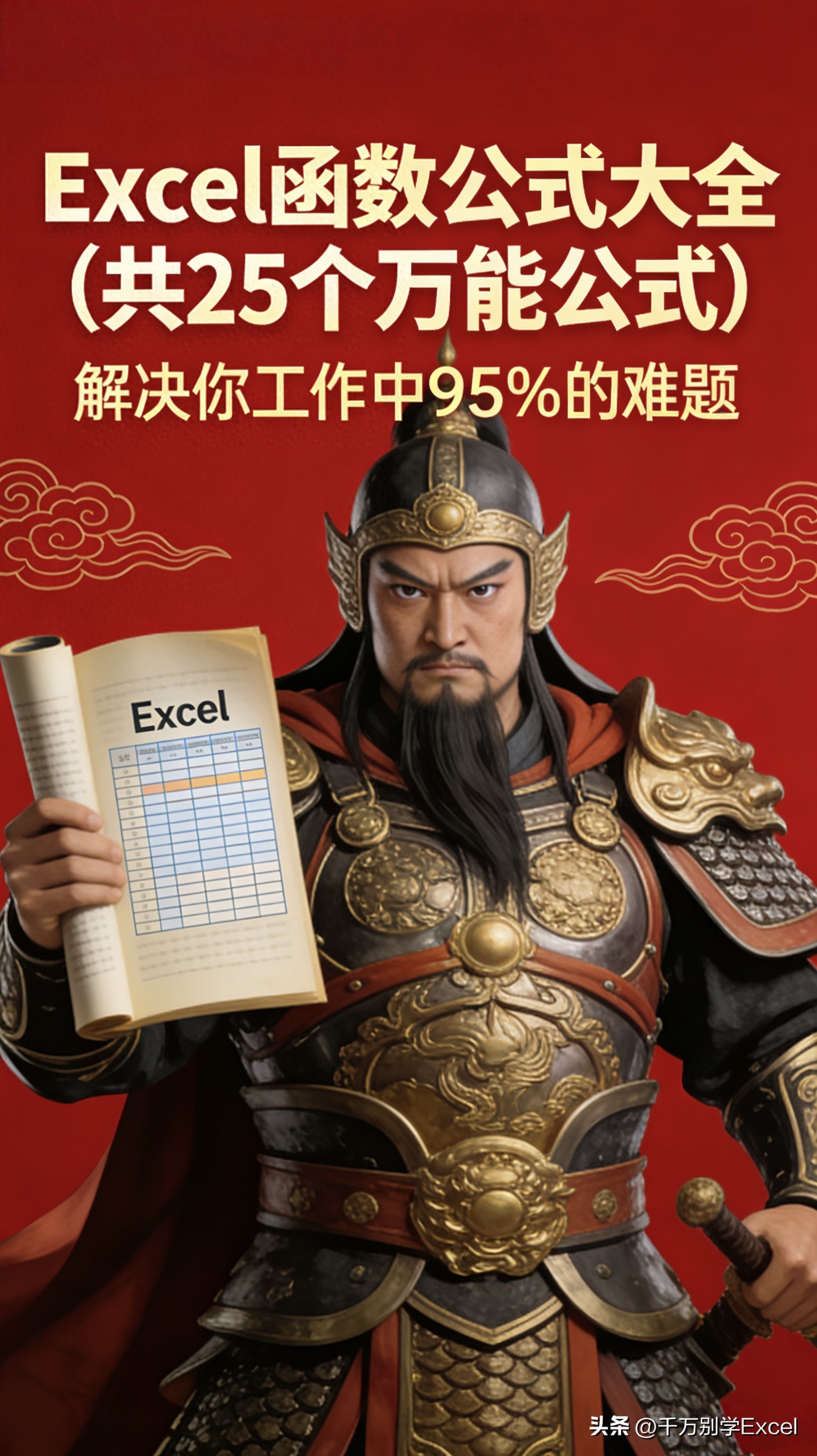 Excel万能公式25个：填数据就能用，解决95%工作难题