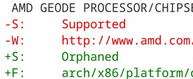 Linux内核将AMD Geode支持标记为&ldquo;孤儿&rdquo;代码，离完全移除又进一步