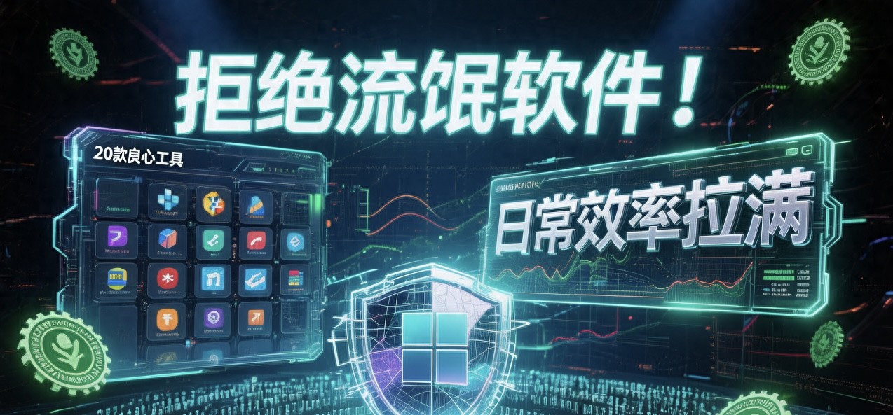 告别流氓软件！精选20款Windows纯净工具，提升日常效率