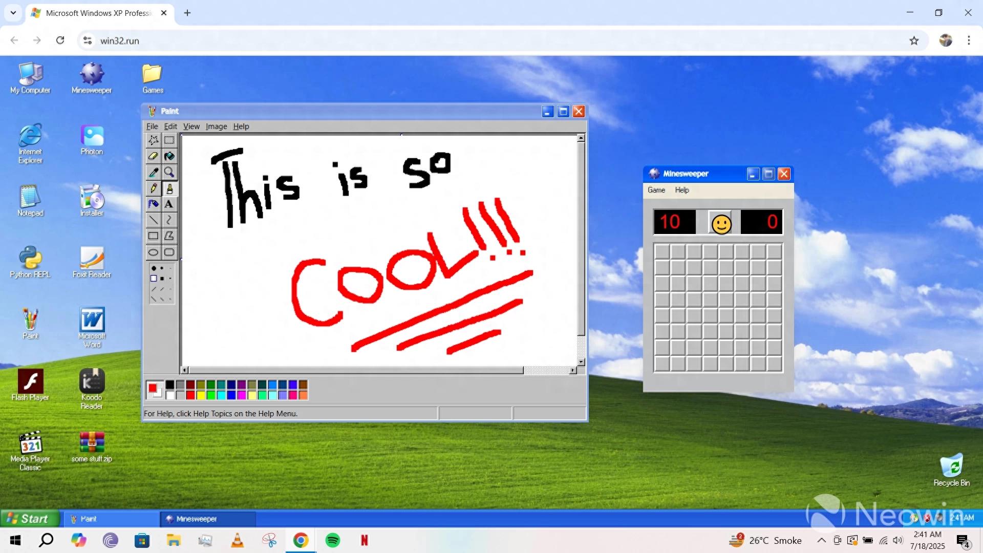 浏览器中重温经典：Win32.run 让你在线体验 Windows XP