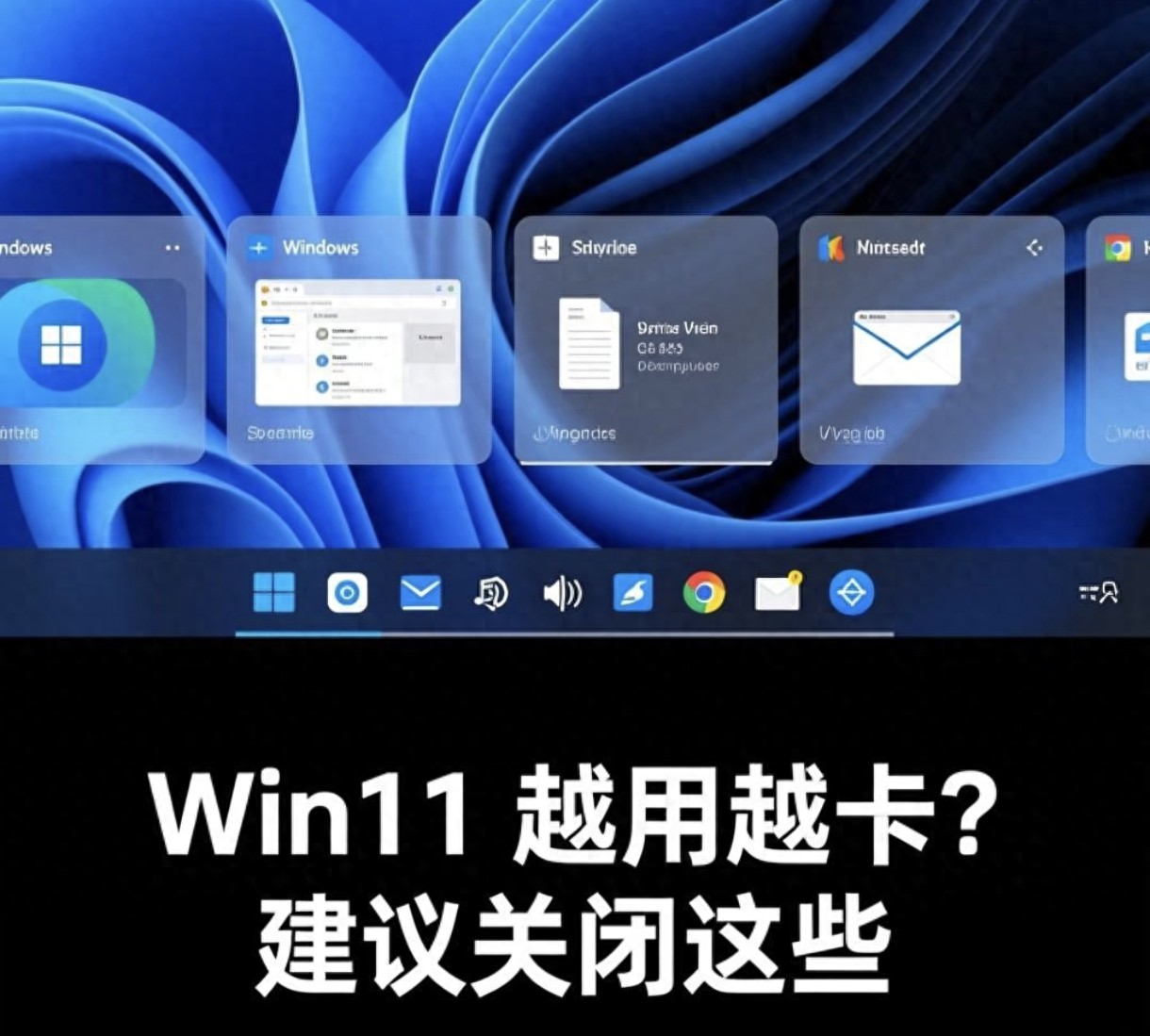 Win11卡顿怎么办？教你关闭这几项设置，老电脑也能流畅如飞