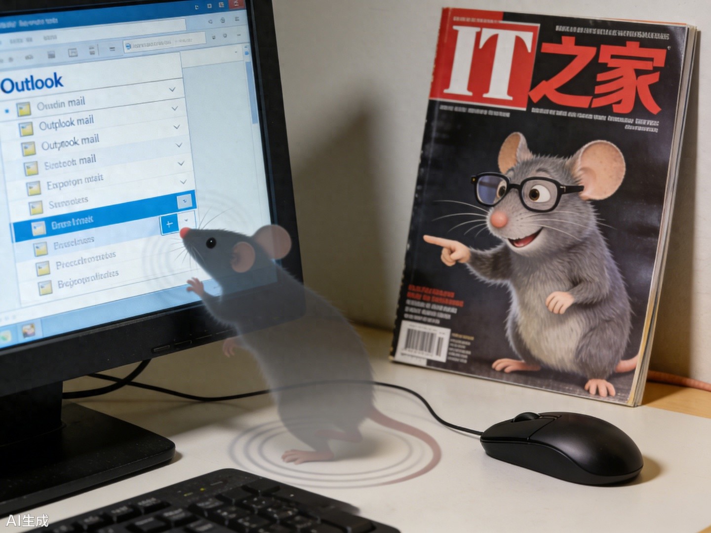 微软官方确认：经典版Outlook在Win10/Win11上出现鼠标指针消失缺陷