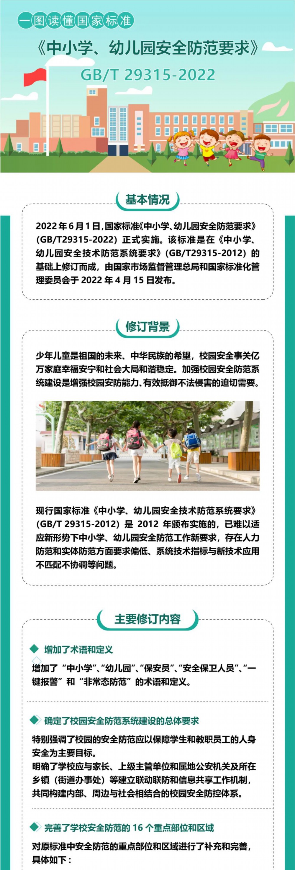 6月1日起施行！中小学、幼儿园安全防范新国标正式出台
