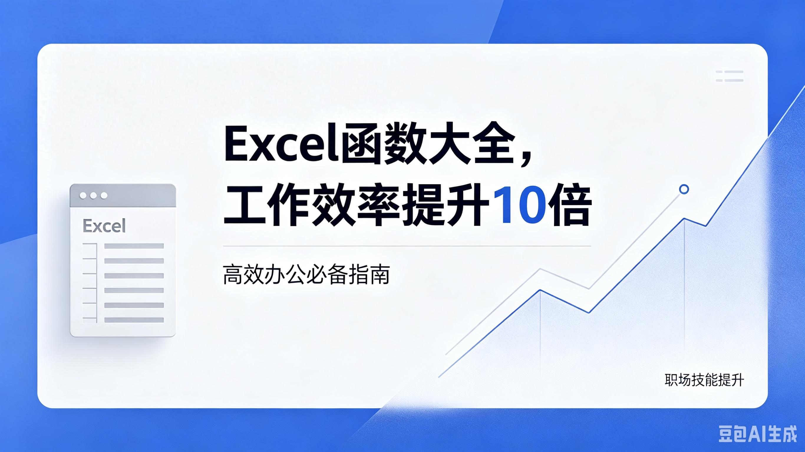 掌握Excel核心函数，工作效率翻倍不是梦