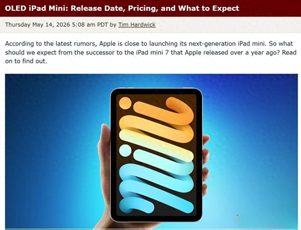 iPad mini 8重大升级：OLED屏、A19 Pro芯片加持，小尺寸平板体验迎来革新